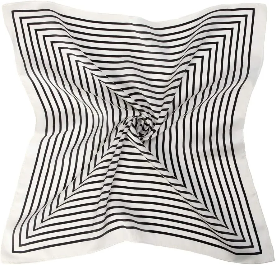 100% Mulberry Silk Scarf Square Hair Scarves Fashion Pattern Neck Scarfs for Women