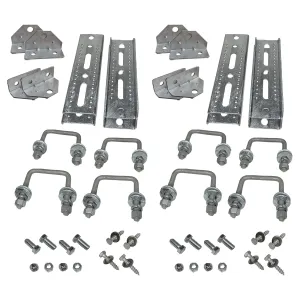 8 Pack 8" Galvanized Swivel Top Bunk Bracket Kit with Hardware for Boat Trailer, fits 2x3 Cross Members, Heavy Duty (8 Pack)