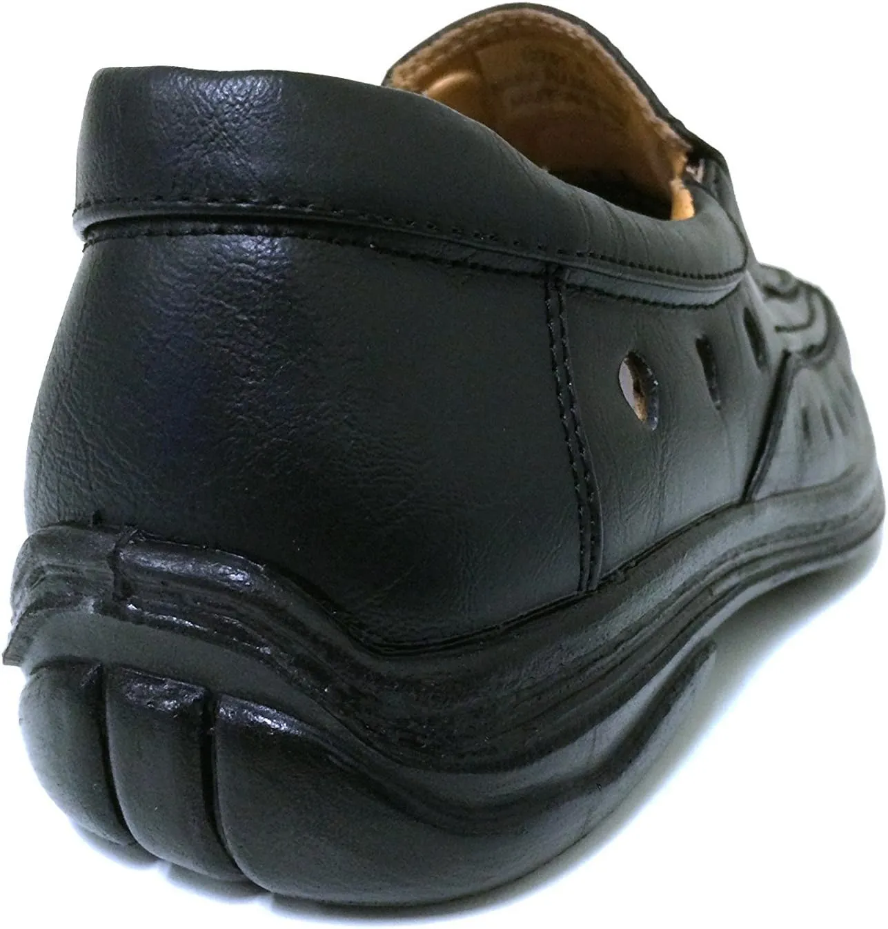 A1V2751B Men's Dress Sandals Closed Toe Elastic Gores Huarache Loafer Slip-on Casual Shoes Black, Tan