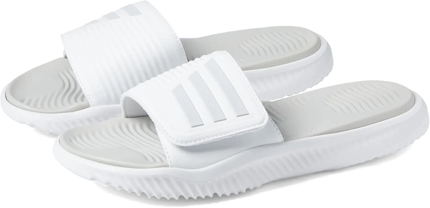 adidas Unisex Alphabounce 2.0 Slides Sandal, White/Dash Grey/White, 9 US Women
