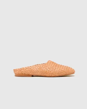 Agnes Woven Flat in Nude