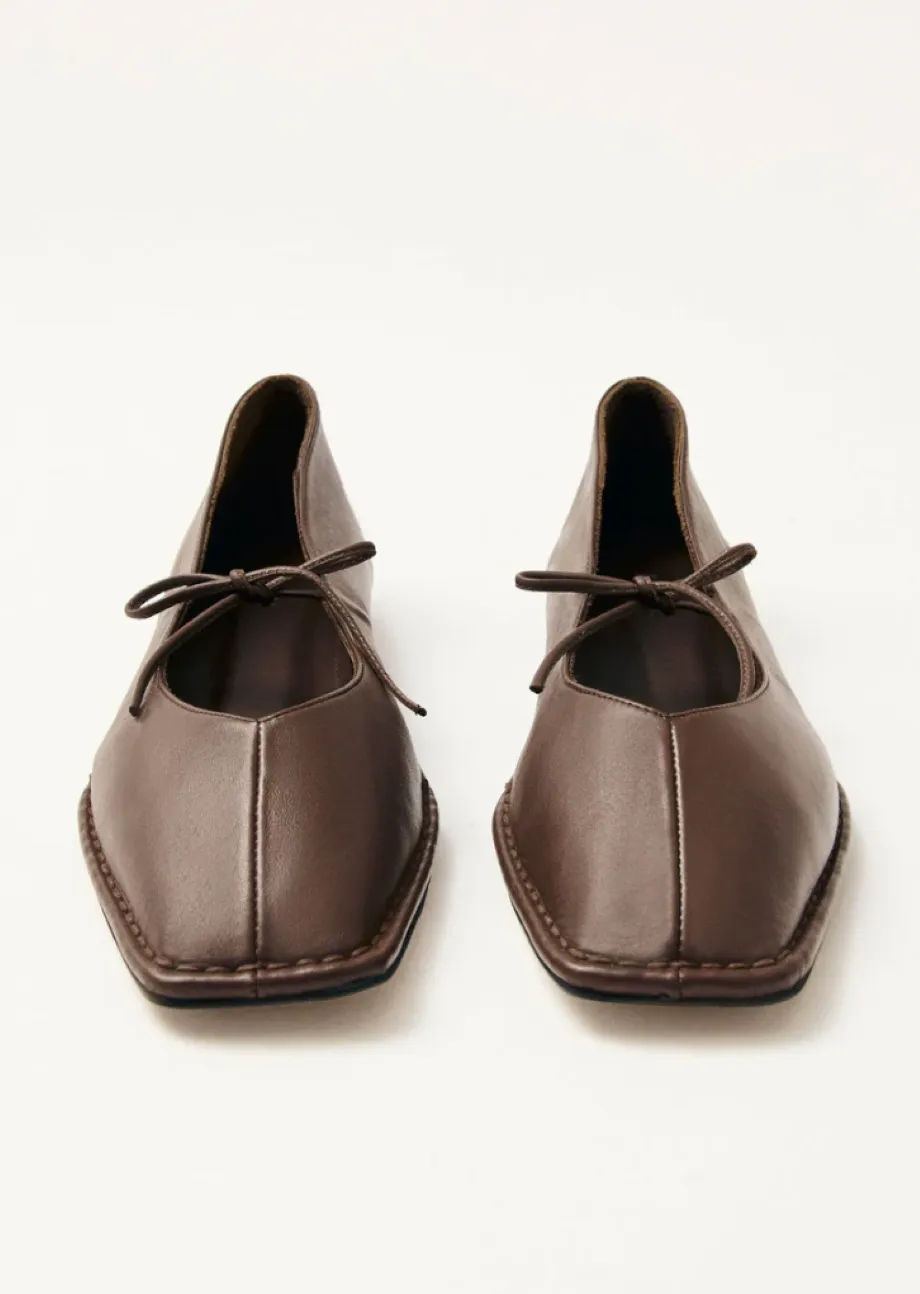 Alohas Sway Leather Ballet Flat - Chestnut Brown