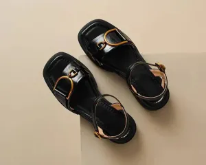 Amara Buckled Flat Sandals