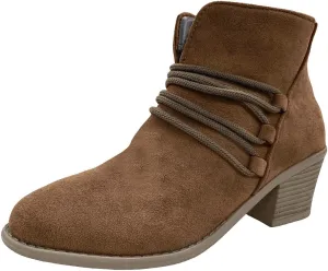 AMDBEL Fall Boots for Women 2024 Ankle Booties Fashion Low Heel Side Zipper Pointd Toe Suede Fall Winter Short Boots Shoes