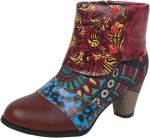 AMDBEL Womens Boots Ankle, Women's Ankle Boots Chunky High Heel Booties Fashionable Short Boots Winter Shoes