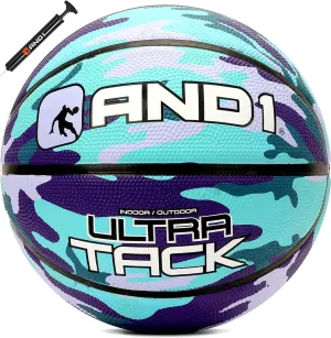 AND1 Ultra Grip Basketball: Official Regulation Size 7 (29.5 inches) Rubber- Deep Channel Construction Streetball, Made for Indoor Outdoor Basketball Games
