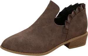 Ankle Boots for Women Boots for Women Fashion Pointed Toe Low Heel Riding Boots Comfy Slip On Walking Short Booties