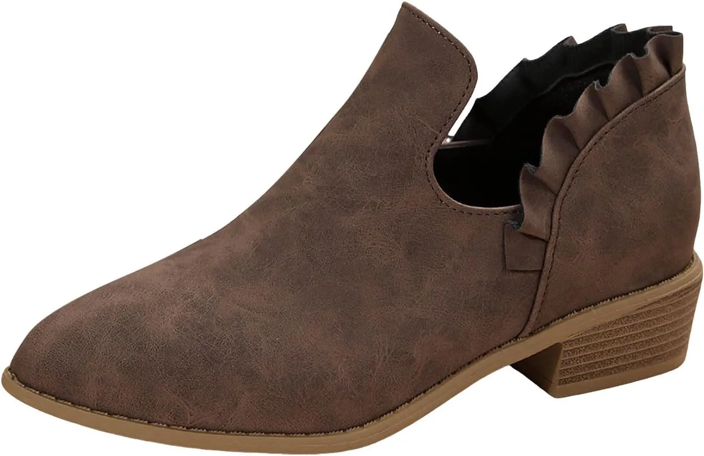 Ankle Boots for Women Boots for Women Fashion Pointed Toe Low Heel Riding Boots Comfy Slip On Walking Short Booties