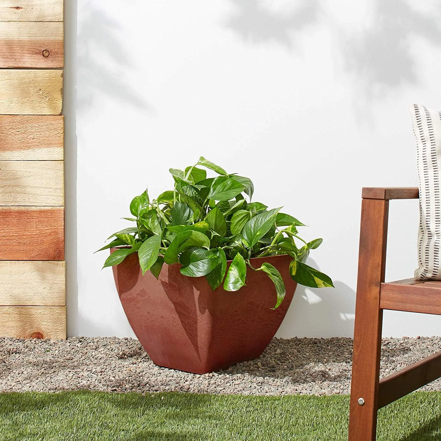 Arcadia Garden Products PSW FB40TC Simplicity Square, 16 x 16 x 13, Terra Cotta Color