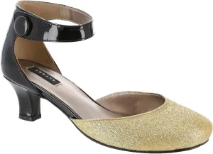 ARRAY Women's Charlie D'Orsay Low Heel Pump with Ankle Strap