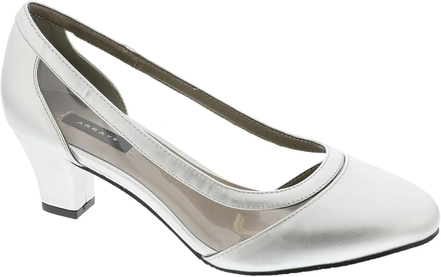 ARRAY Women's Eve Lucite Trim Low Heel Dress Pump