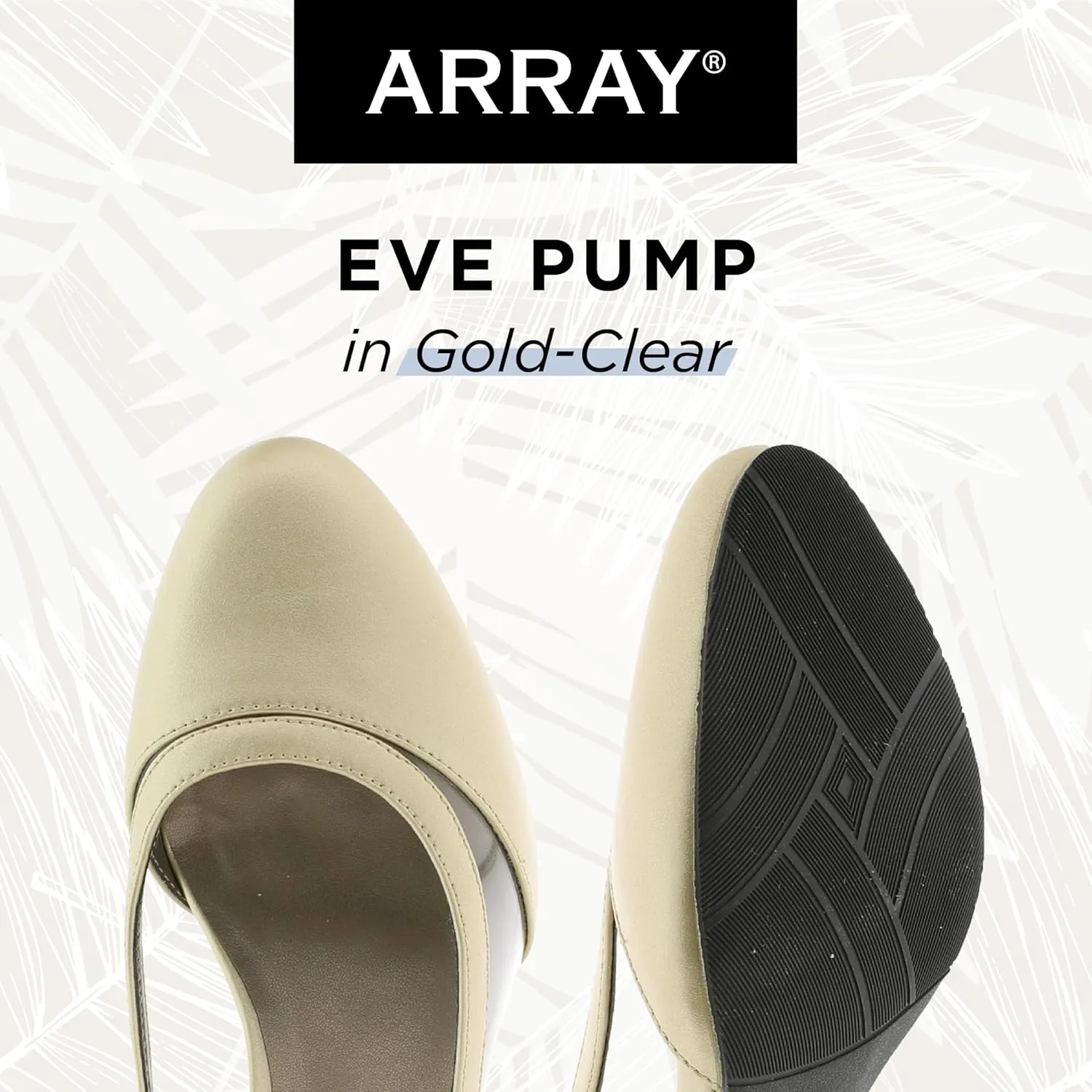 ARRAY Women's Eve Lucite Trim Low Heel Dress Pump