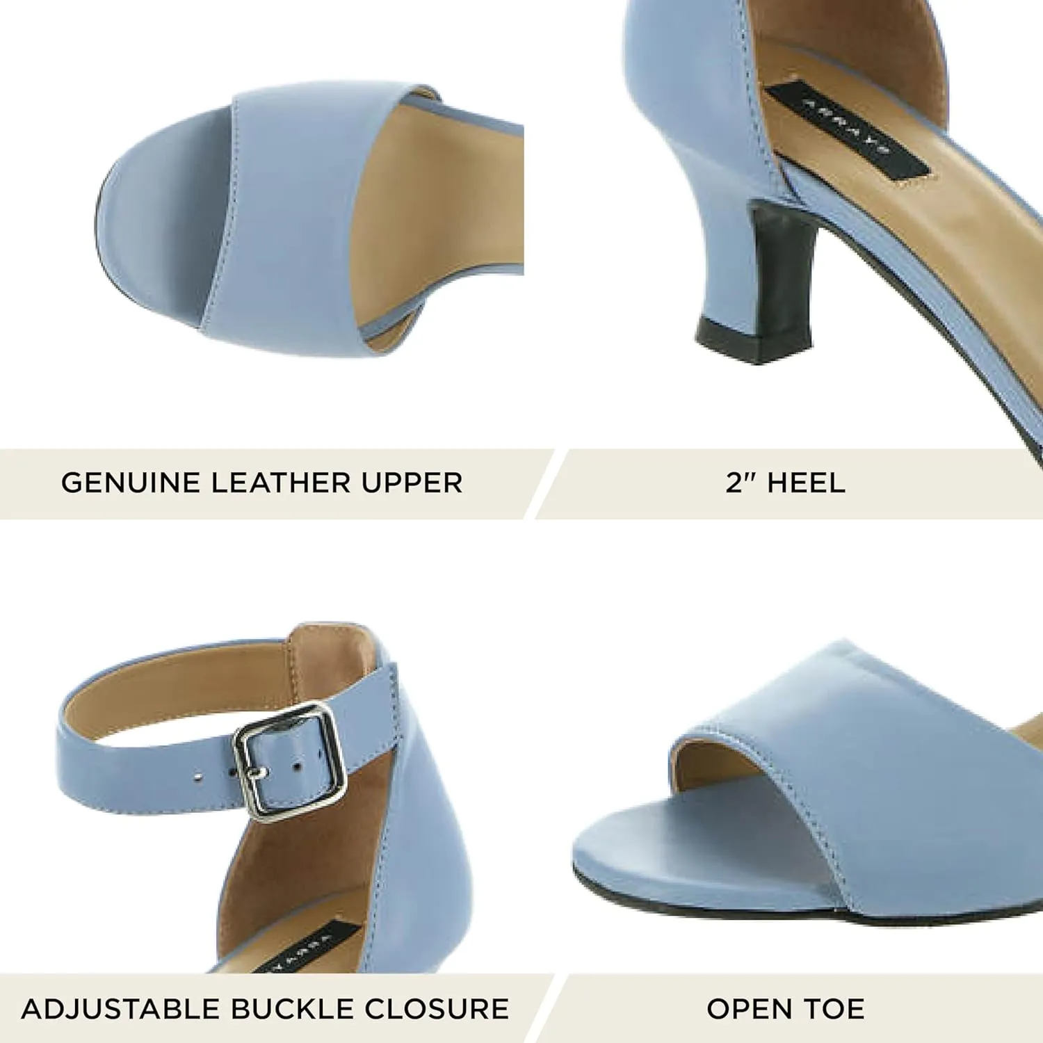 ARRAY Women's Praise D'Orsay Low Heel Pump with Ankle Strap