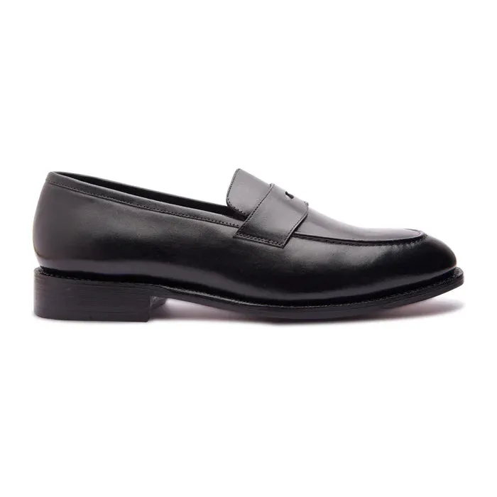 Aurus Penny Loafer - Black Hand Welted Classics Collection