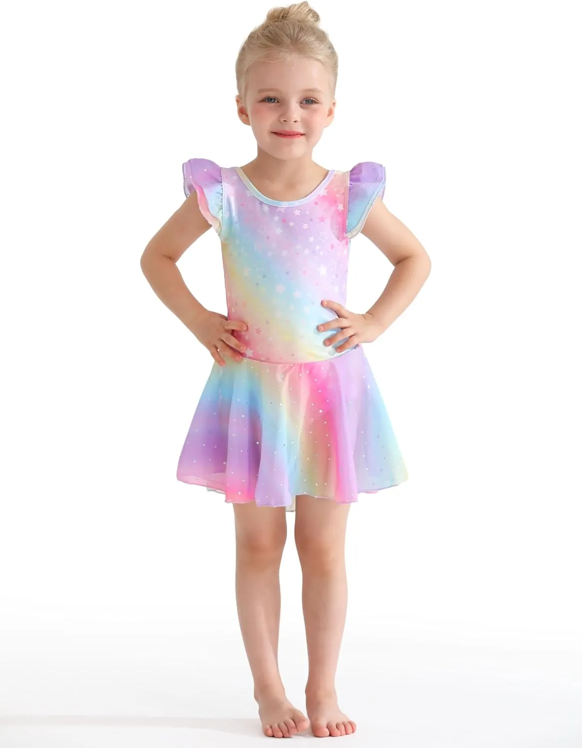 Ballet Leotards for Girls Toddler Dance Leotards Short/Long Sleeve Skirt Ballerina Outfits