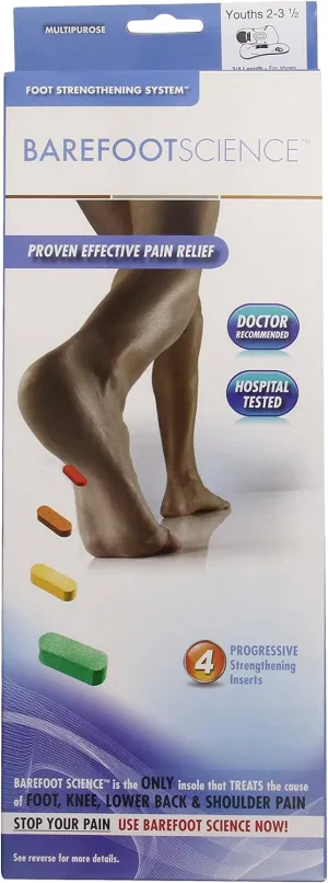 Barefoot Science 4 Step Multi Purpose Insoles, 3/4 Length, Size XXS