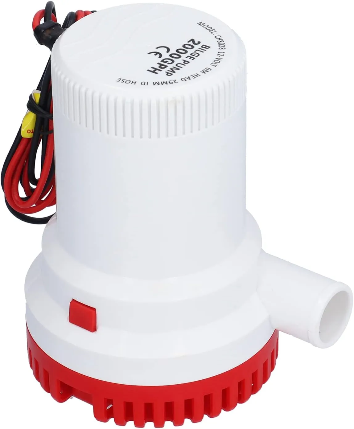 Bilge Pumps Multifunctional Low Noise Submersible Water Pump Boat Ponds Marine ABS 1500 2000GPH Crisp Sea Water Sewage Treatment Irrigation (DC12V 2000GPH)