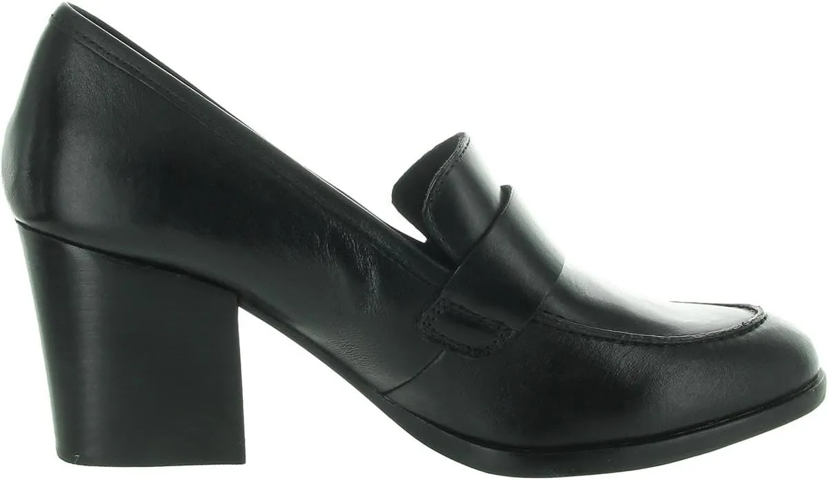 BORN Womens Ellison Cushioned Footbed Leather Loafer Heels