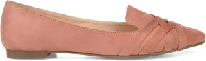 Brinley Co. Womens Pointed Toe Flat Blush, 7 Regular US