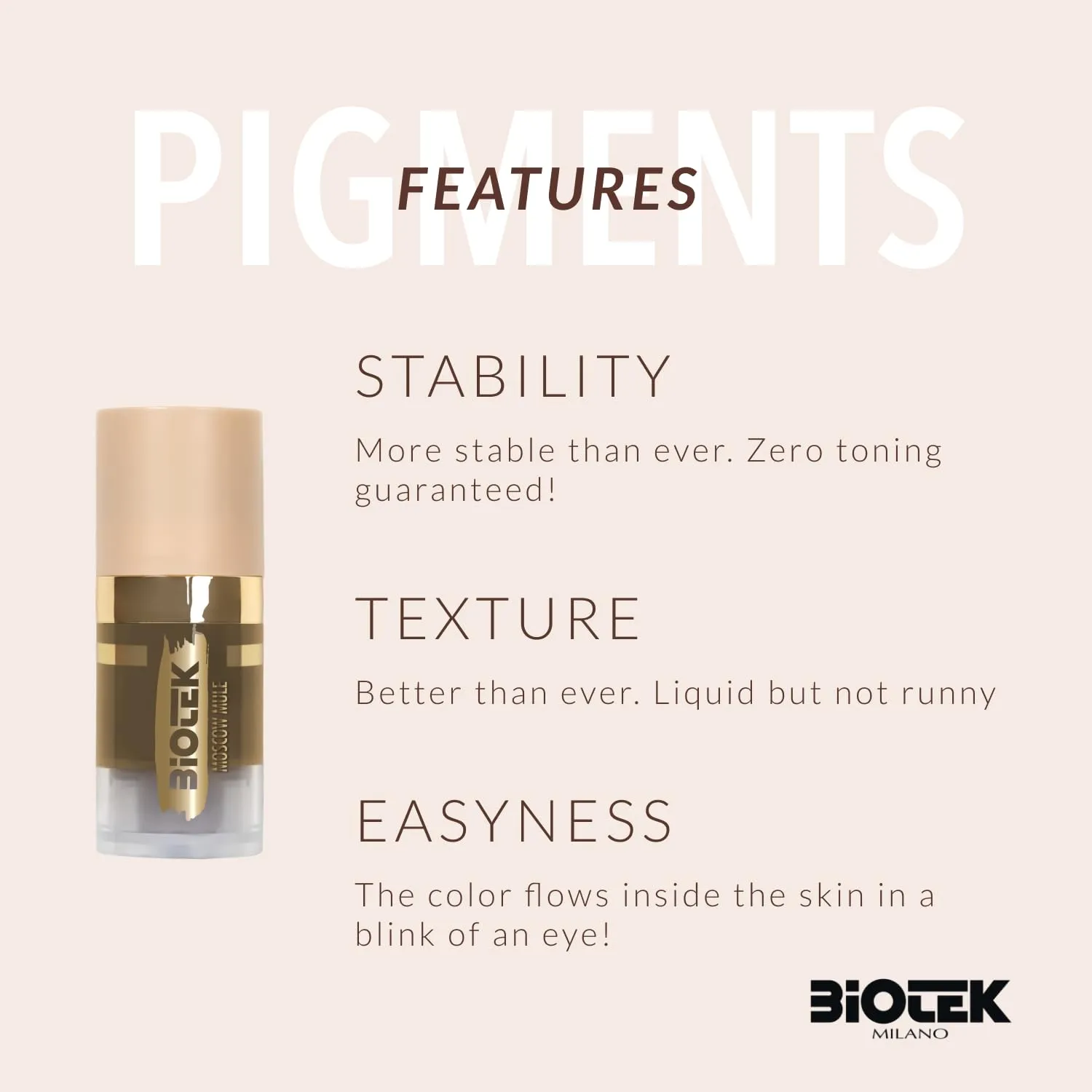 Brow pigments Inorganic Liquid - Made in Italy - Moscow Mule 0.24 Fl Oz (Pack of 1)