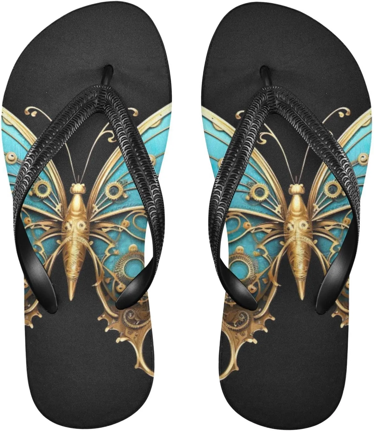 Butterfly Flip Flop Beach Summer Casual Sandal for Women & Men Shower Shoes 20854382