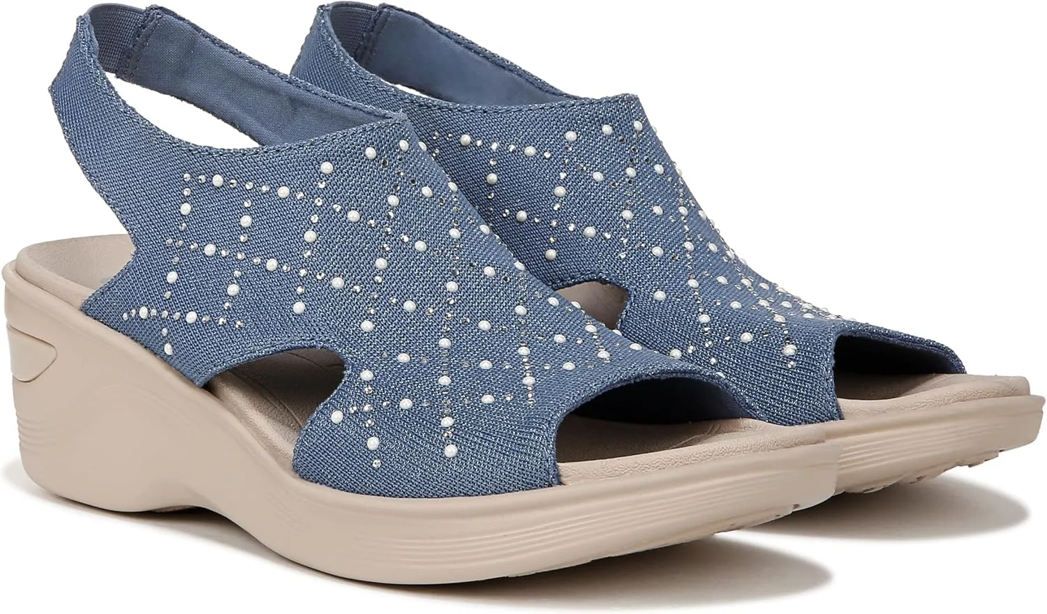 BZees Women's Destiny Bright Slingback Casual Sandal Heeled