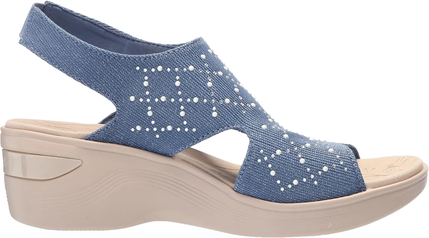 BZees Women's Destiny Bright Slingback Casual Sandal Heeled