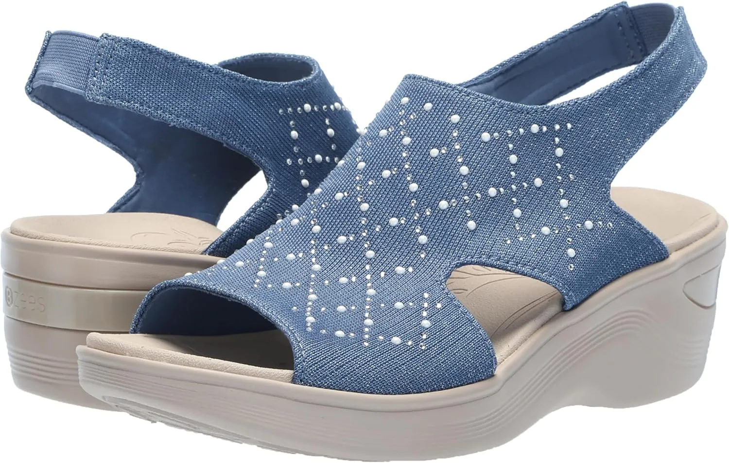 BZees Women's Destiny Bright Slingback Casual Sandal Heeled