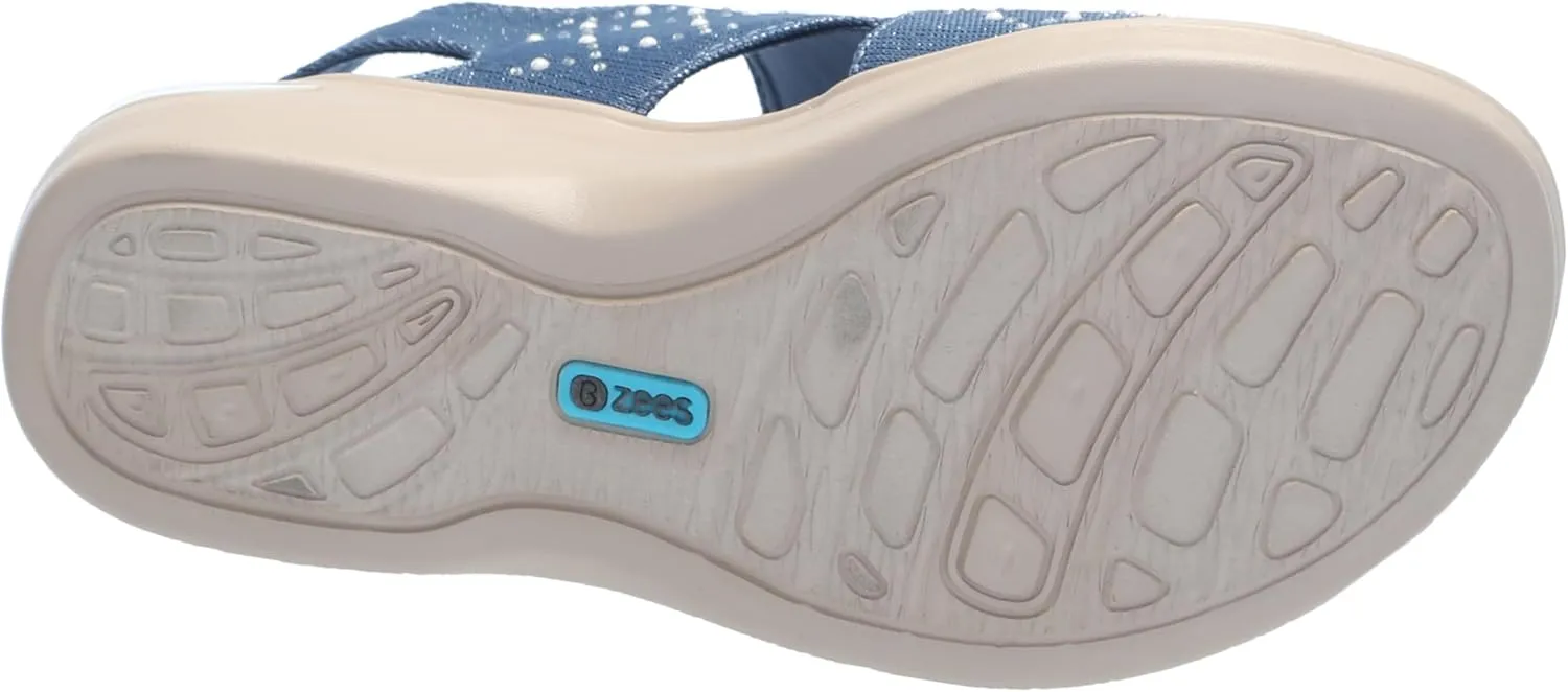 BZees Women's Destiny Bright Slingback Casual Sandal Heeled