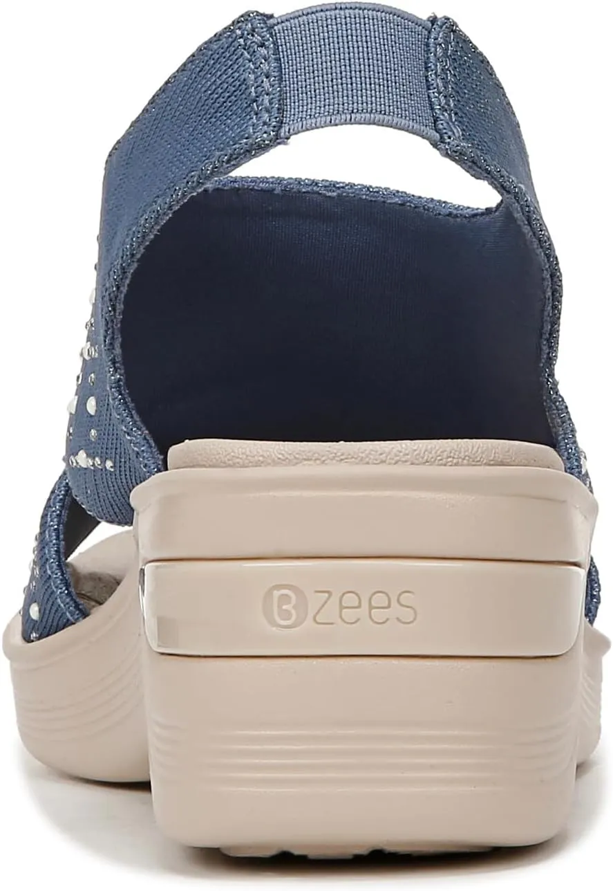 BZees Women's Destiny Bright Slingback Casual Sandal Heeled