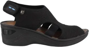 BZees womens Dream Sandal, Black Mesh, 7 Wide US