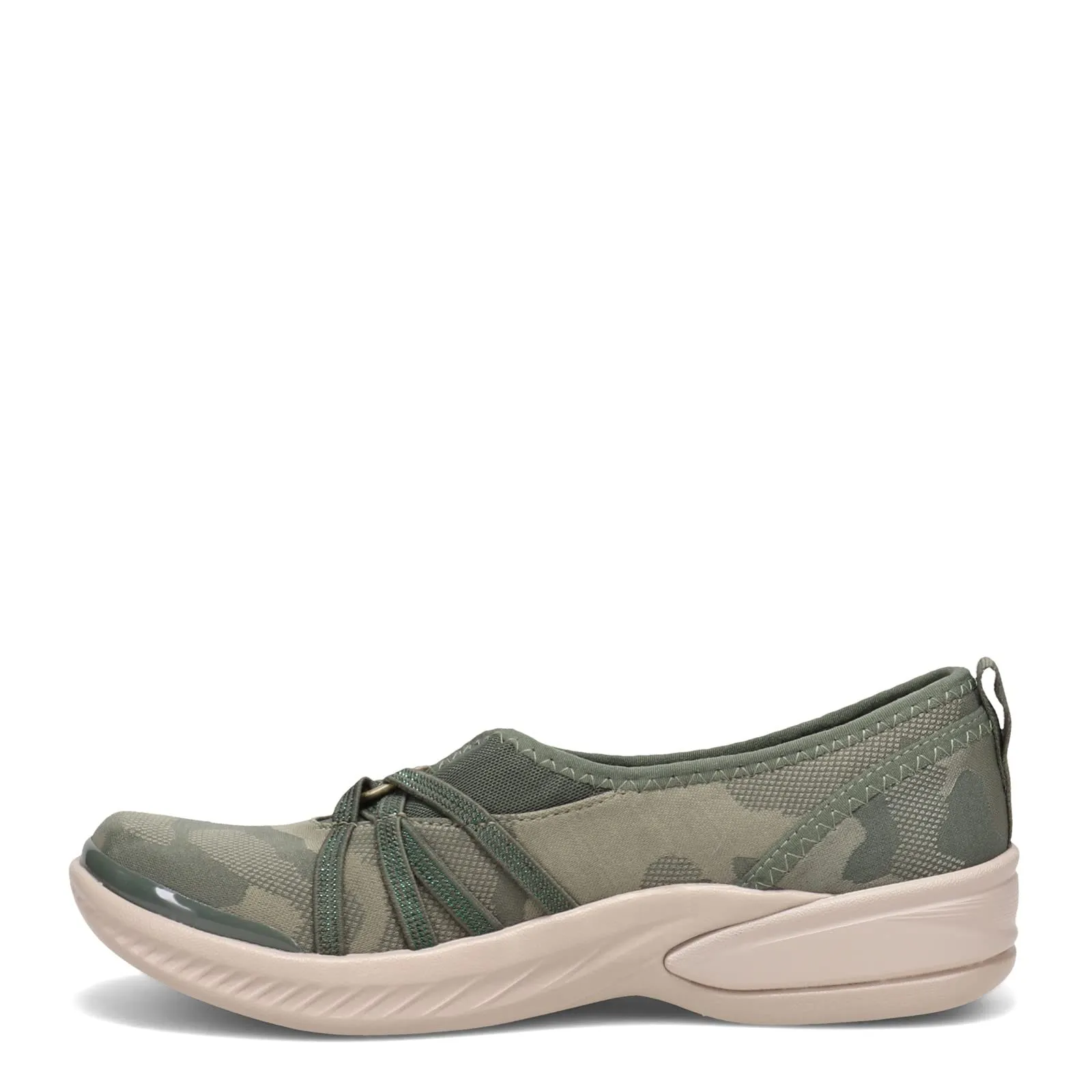 BZees Women's Niche Ballet Flat, Forest Green Camo, 8.5