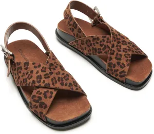 C. Paravano Women Sandals,Comfortable Dressy Flat Slides Summer Sandals with Arch Support for Walking Beach Casual Adjustable Buckle Slip-Ons Fashion Shoes