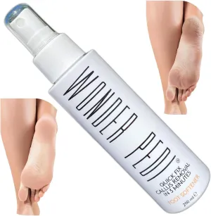 Callus Remover, Instant Exfoliating Foot Peel Spray, Feet Dead Skin Cracked Heels Softener Pedicure Treatment Works with Any Foot File. Wonder Pedi (200ML)
