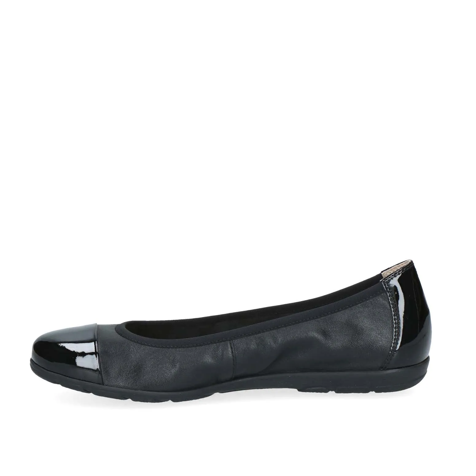 Caprice Classic Pump in Black with Patent Trim