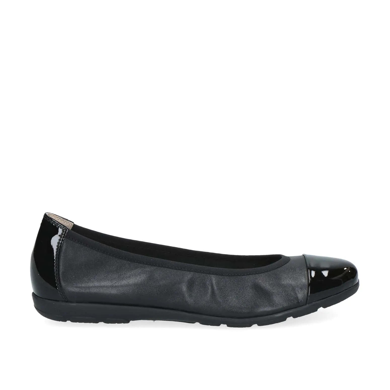Caprice Classic Pump in Black with Patent Trim