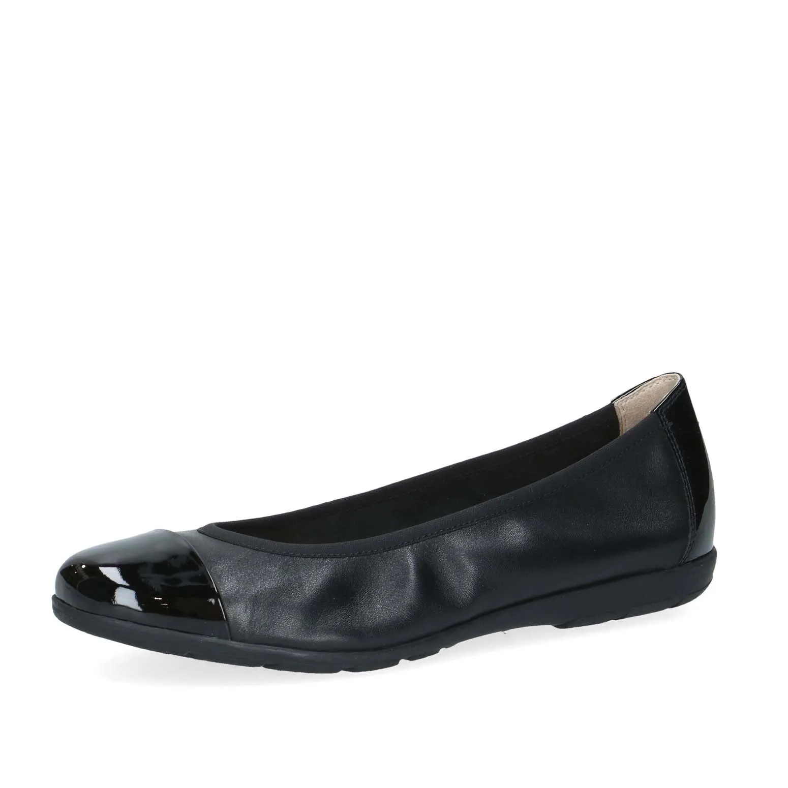 Caprice Classic Pump in Black with Patent Trim