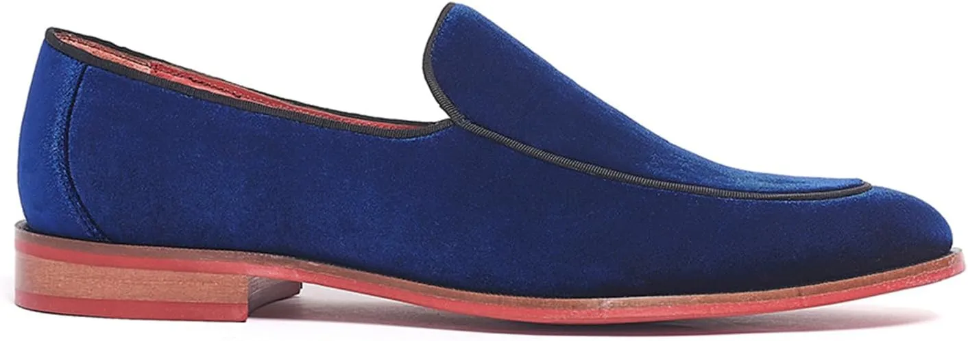 Carlos Santana Prince Velvet Loafer for Men | Easy Slip-on Style | Slip Resistant Rubber Outsole & Cushioned Leather Footbed