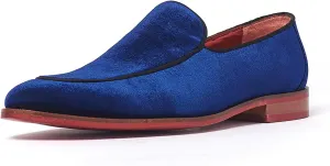 Carlos Santana Prince Velvet Loafer for Men | Easy Slip-on Style | Slip Resistant Rubber Outsole & Cushioned Leather Footbed