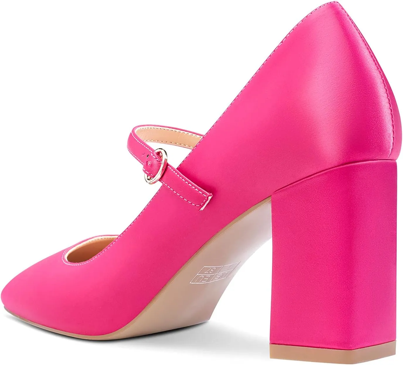 Castamere Ladies Chunky Heel Square-Toe Mary Jane Pumps Strappy Sexy Elegant Pump 3 Inch Heels
