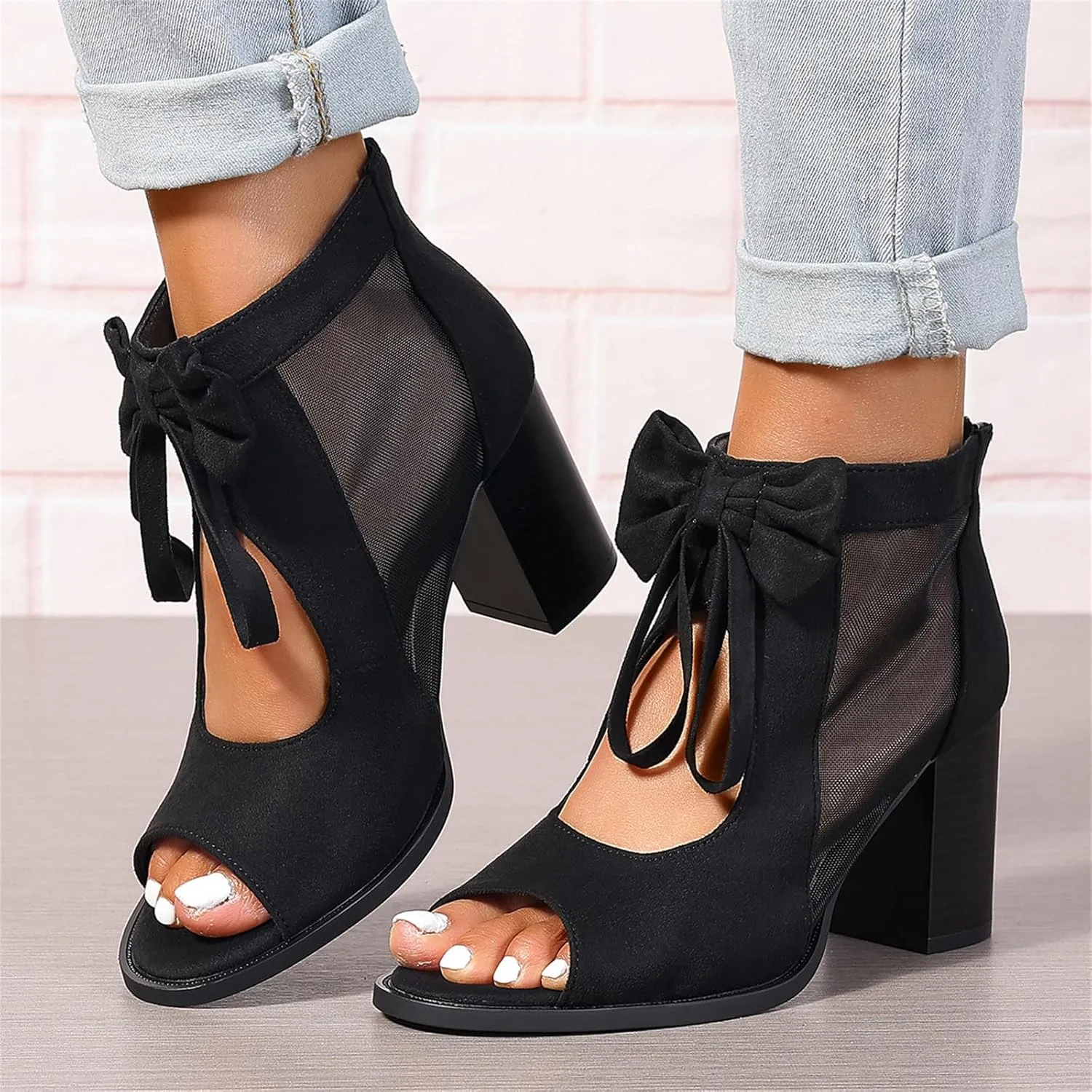 Chunky Heels For Women Wedding Low Block Heels Ankle Strap Dress Pump Shoes Open Toe Comfortable Party Heeled Sandals