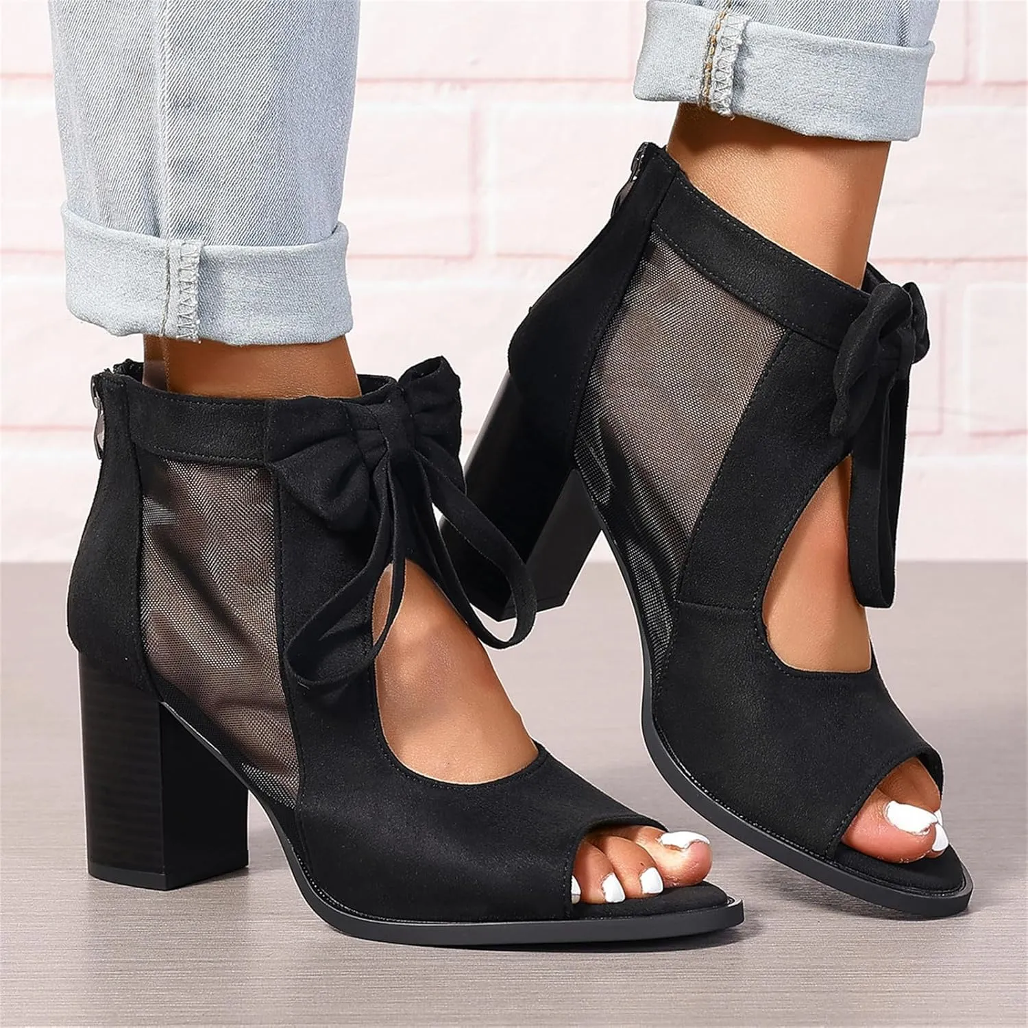 Chunky Heels For Women Wedding Low Block Heels Ankle Strap Dress Pump Shoes Open Toe Comfortable Party Heeled Sandals