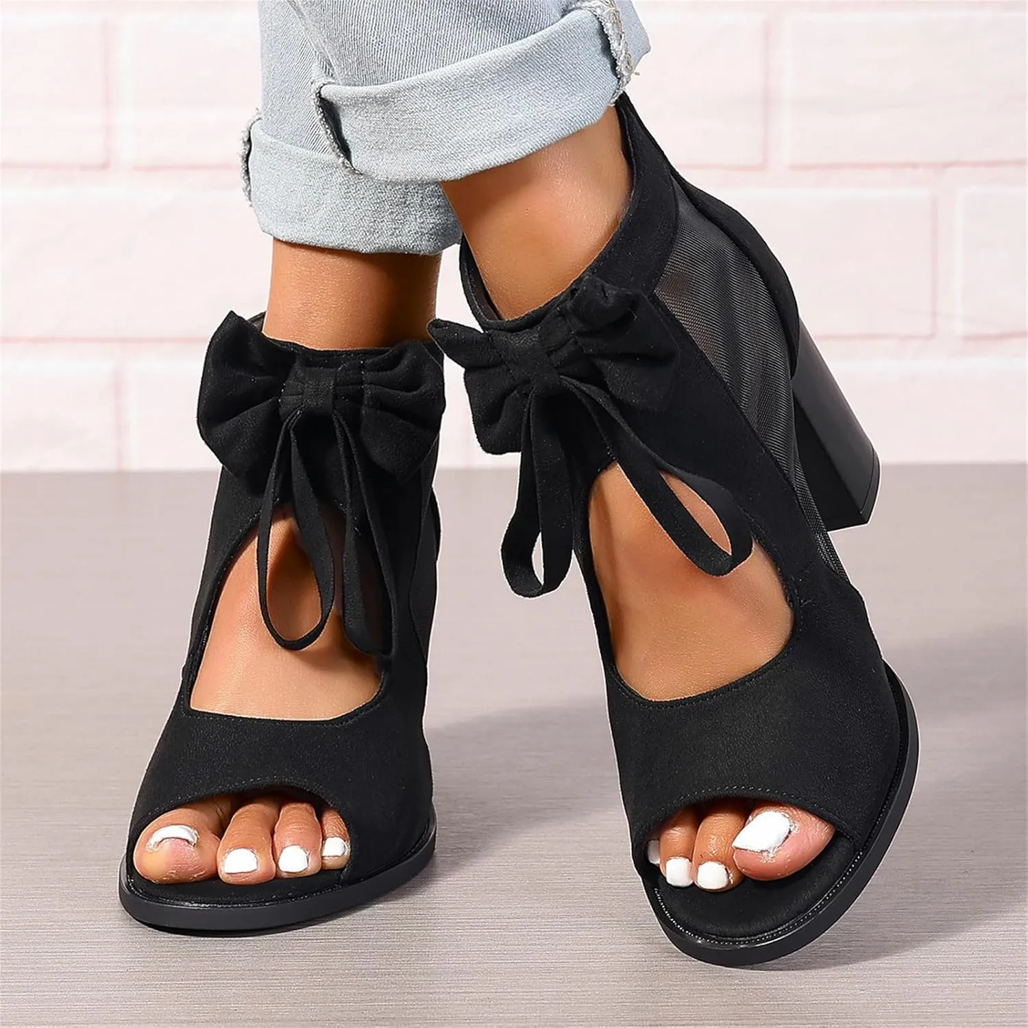 Chunky Heels For Women Wedding Low Block Heels Ankle Strap Dress Pump Shoes Open Toe Comfortable Party Heeled Sandals