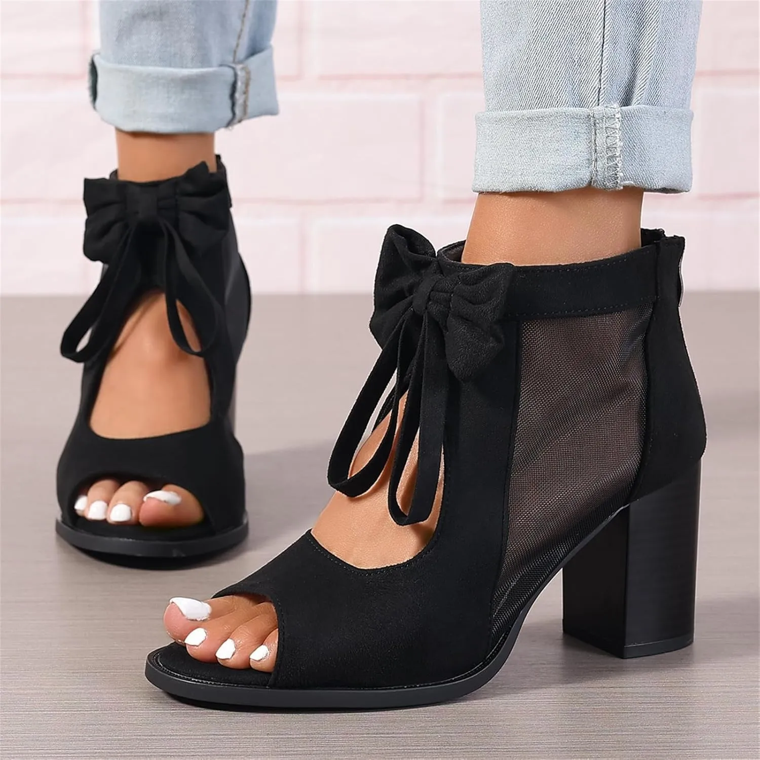 Chunky Heels For Women Wedding Low Block Heels Ankle Strap Dress Pump Shoes Open Toe Comfortable Party Heeled Sandals