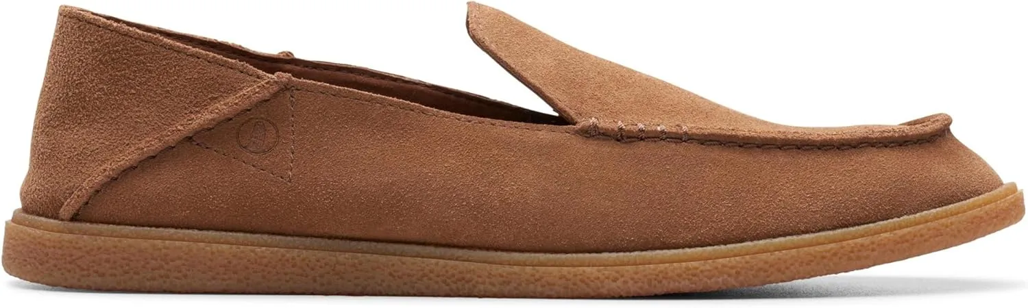 Clarks Men's Clarkbay Step Flat Slipper, Cola Suede, 11 Men