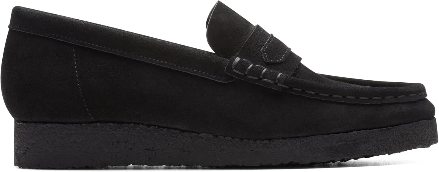 Clarks Originals Womens Wallabee Loafer Suede Black Shoes 10.5 US