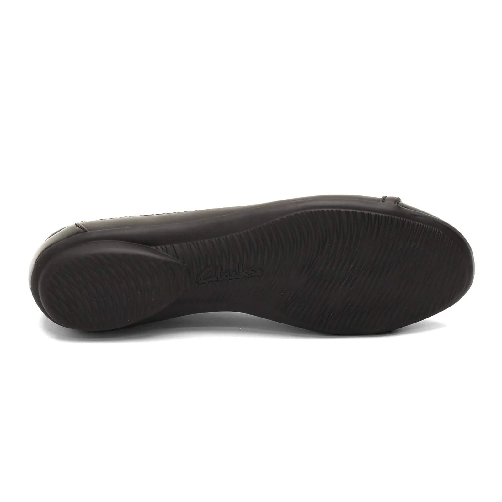 Clarks womens Gracelin Wind Dress Ballet Flat, Black Leather/Synthetic, 8.5 US