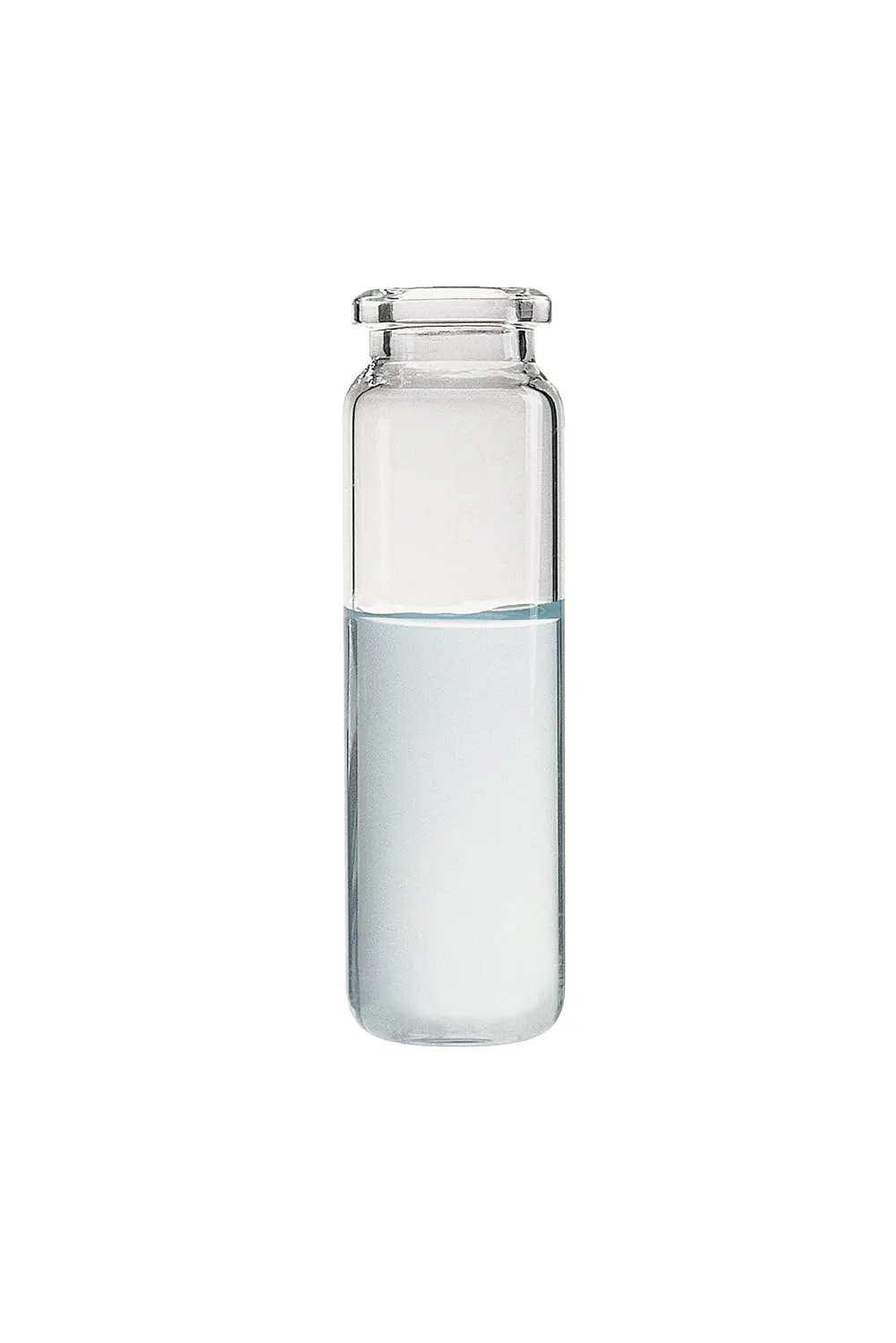Clear Glass Square Rim Flat Bottom Headspace Vial, 21.5mL Capacity (case of 1000)