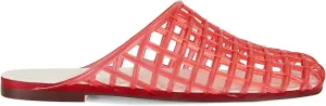 Clear Jelly Flats for Women Closed Toe Mesh Hollow Jellies Mule Sandals Slip On Jelly Slides Casual Comforatable Summer Beach Slipper Sandals