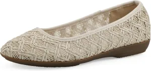 CLIFFS BY WHITE MOUNTAIN Women's Cariann Woven Ballet Flat